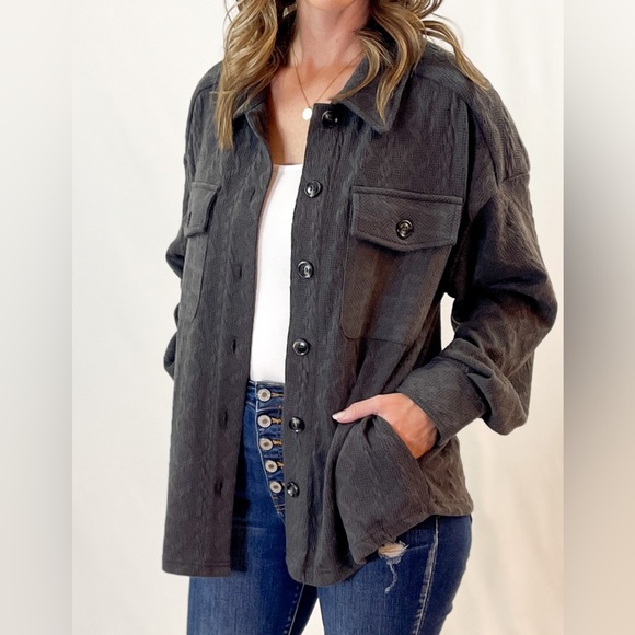 Cable Knit Shacket - Picture 3 of 3